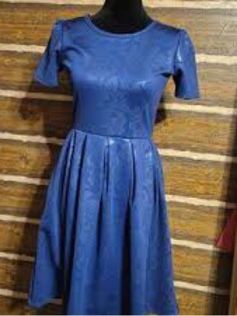 LuLaRoe Royal Blue Midi Fit-and-Flare Dress